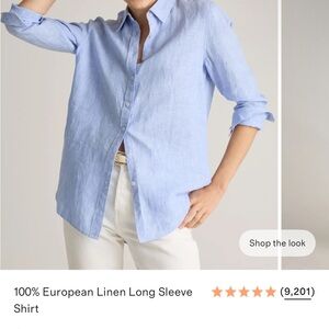 Quince Light Blue Linen Button-Down Shirt